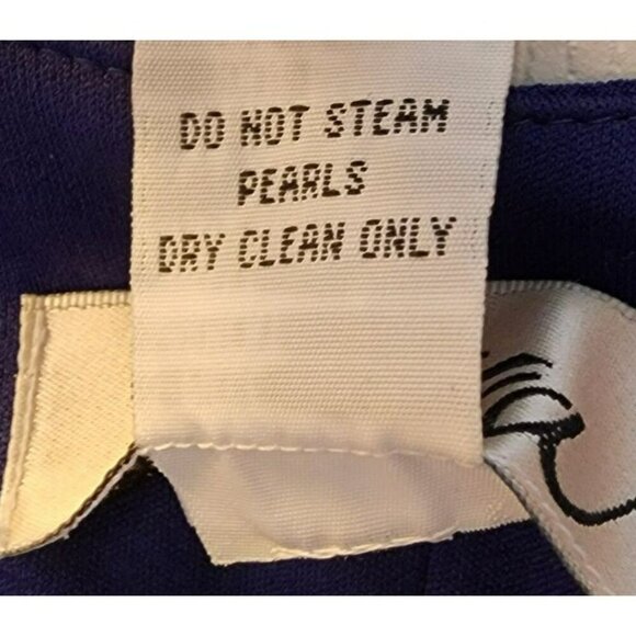 Patra Size Large Blue Sleeveless Dress Made in Korea Vintage No Jacket Preowned - Picture 6 of 6